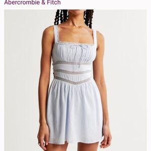 Abercrombie & Fitch Blue Chemise with Smocked Bodice